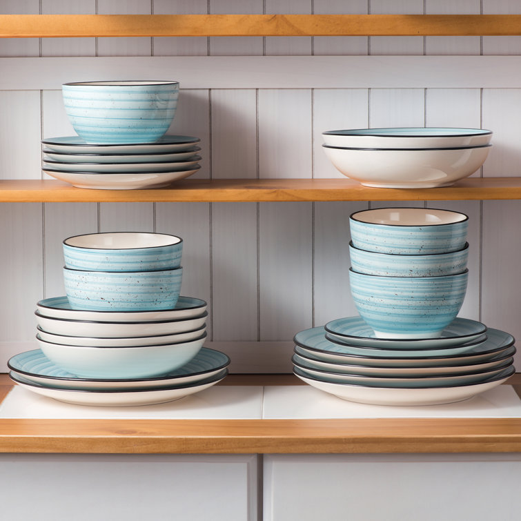 Dakota Fields Whittier Stoneware Dinnerware Set of 24 & Reviews